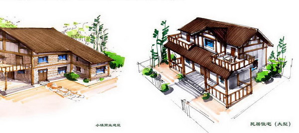 四川省羅江市國家重點小城鎮建筑設計(圖3)